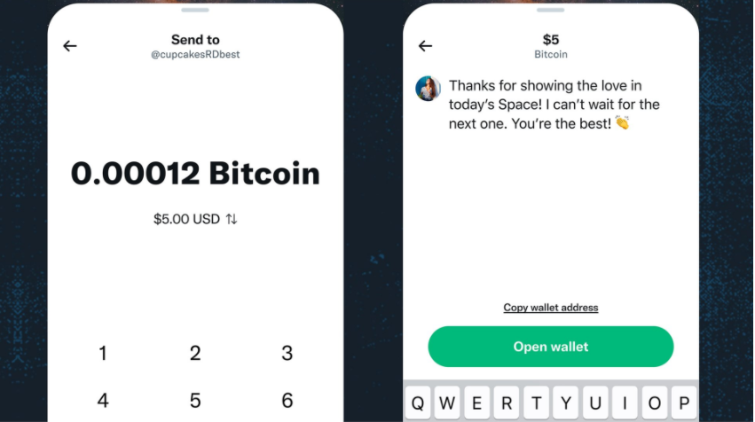 twitter tích họp chuyển tiền bitcoin 